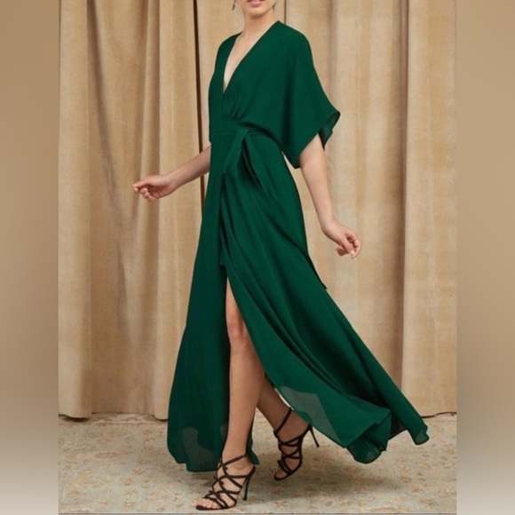 NWOT Reformation Winslow Dress in Evergreen - Picture 7 of 13